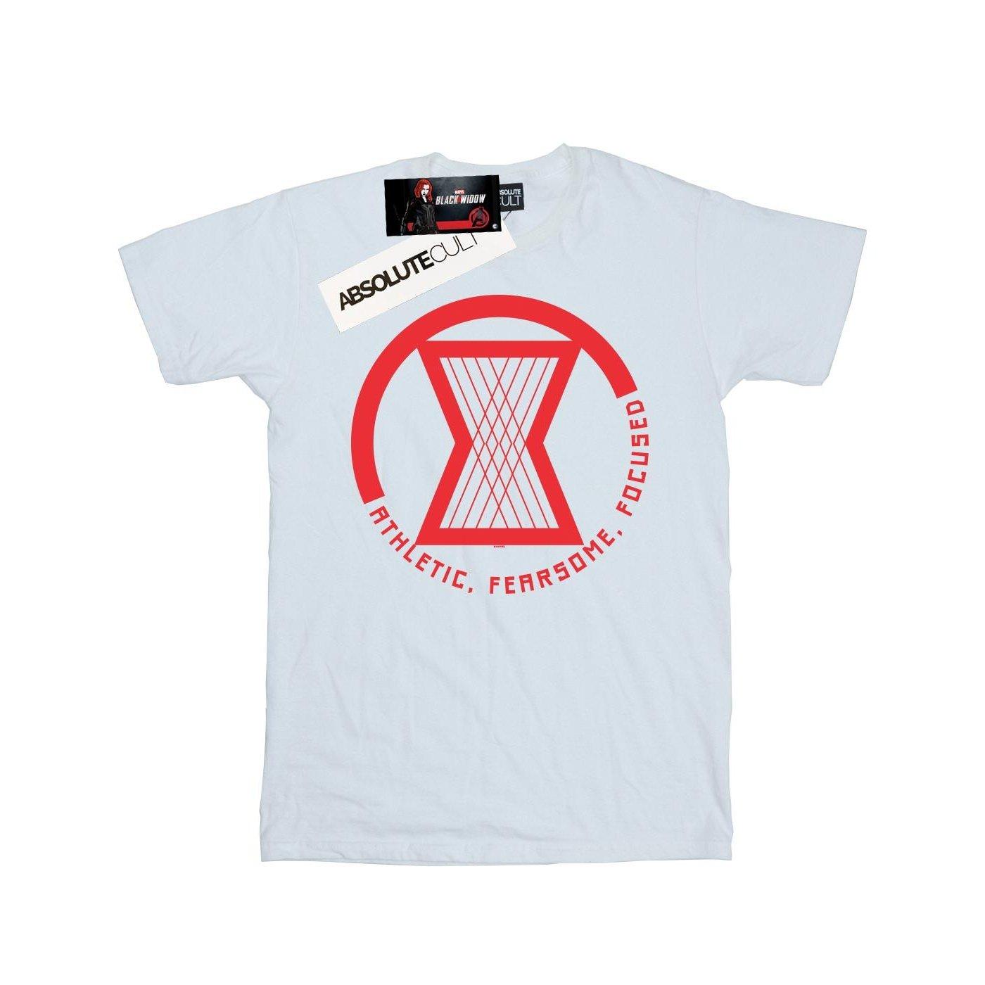 Image of Black Widow Movie Athletic Logo Tshirt Damen Weiss 5XL