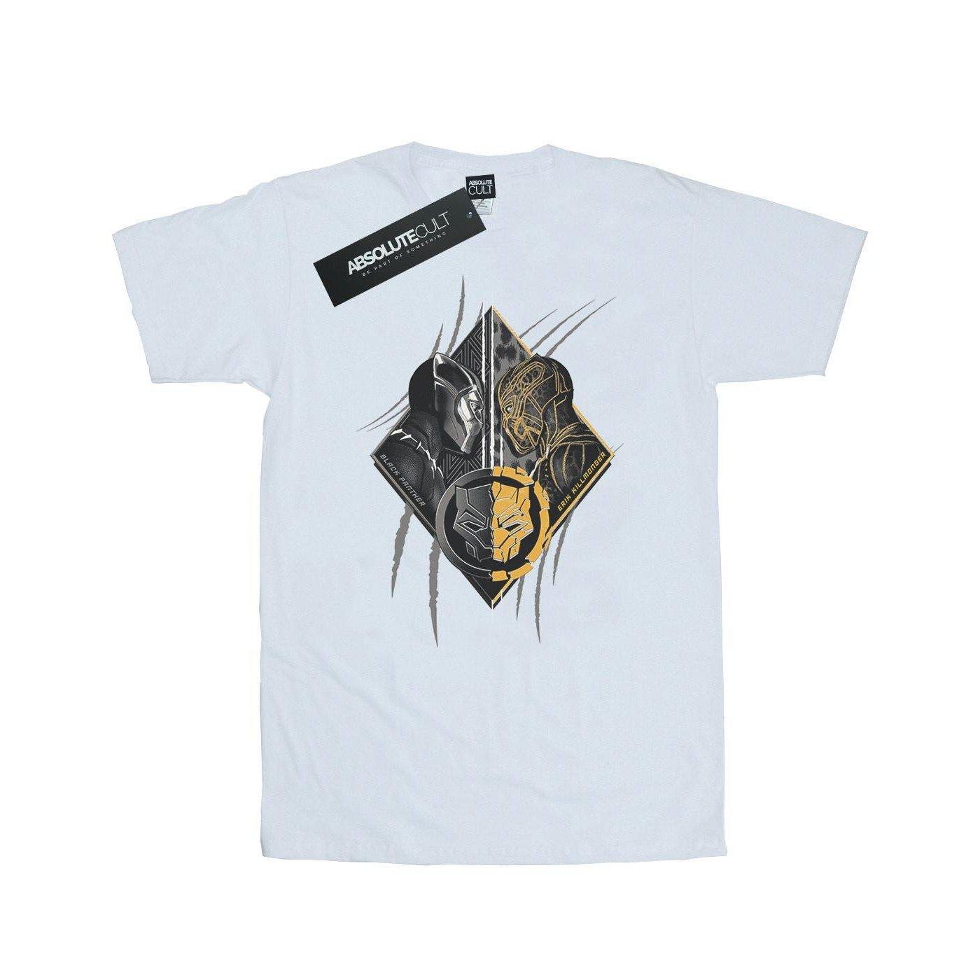 Image of Black Panther Vs Killmonger Tshirt Herren Weiss L
