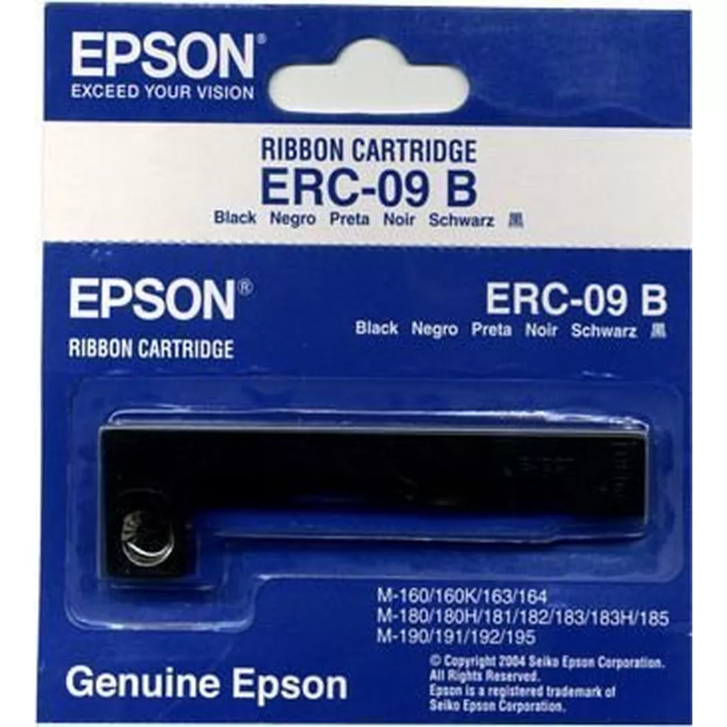 Epson – Farbband Nylon schwarz S015354 ERC 09, HX 20 4 mm x 0,205 m, Schwarz, One Size