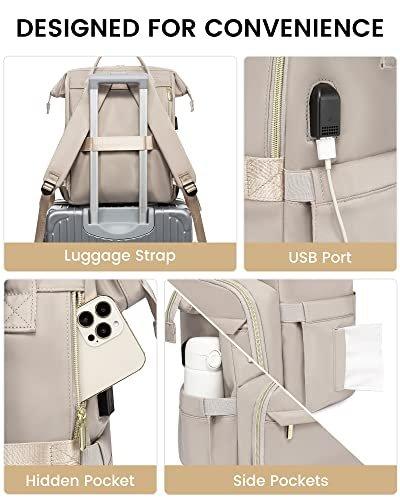 Only-bags.store  Rucksack, Wasserdicht Laptoprucksack 15,6 Zoll Groß Backpack mit USB Ladeanschluss, Rucksäcke 