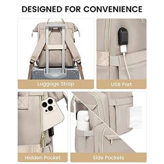 Only-bags.store Zaino impermeabile per laptop da 15.6 pollici con porta di ricarica USB  