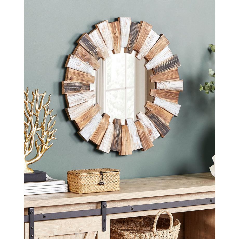 Beliani Wandspiegel aus MDF-Platte Rustikal ECATEPEC  