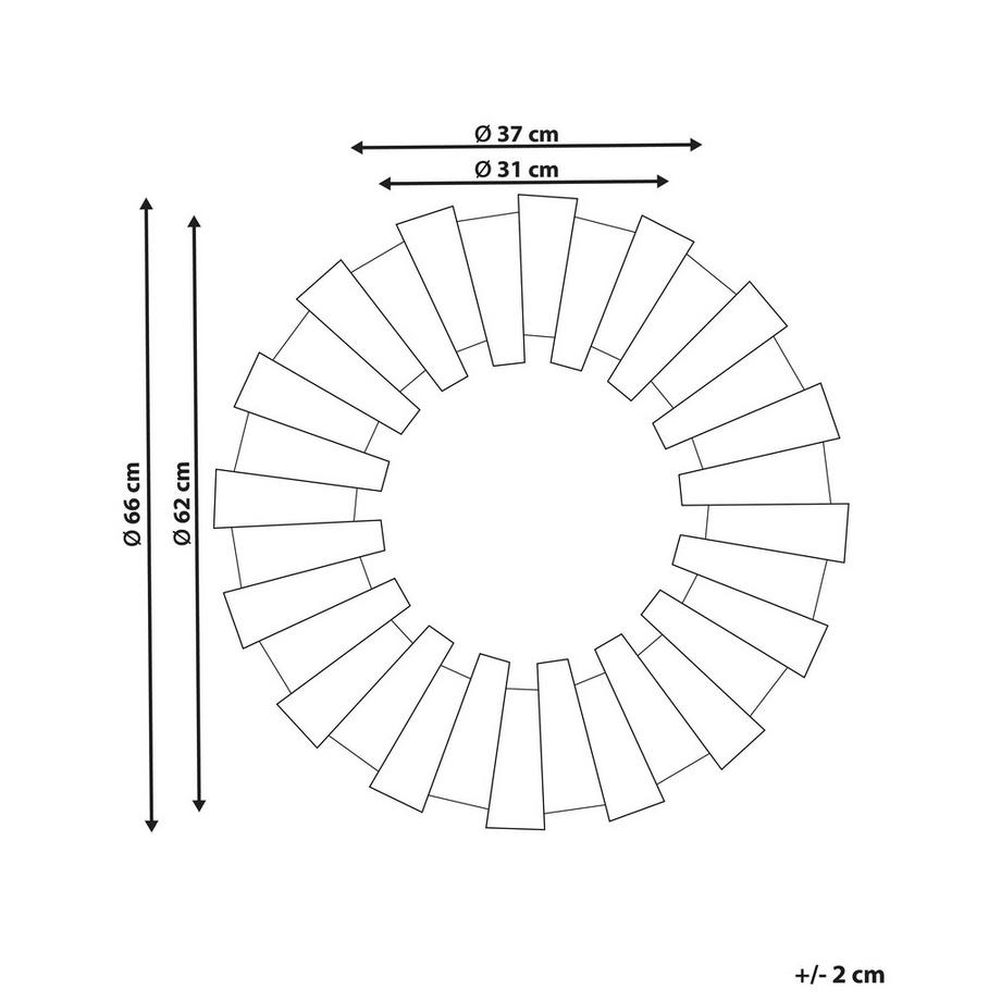 Beliani Wandspiegel aus MDF-Platte Rustikal ECATEPEC  