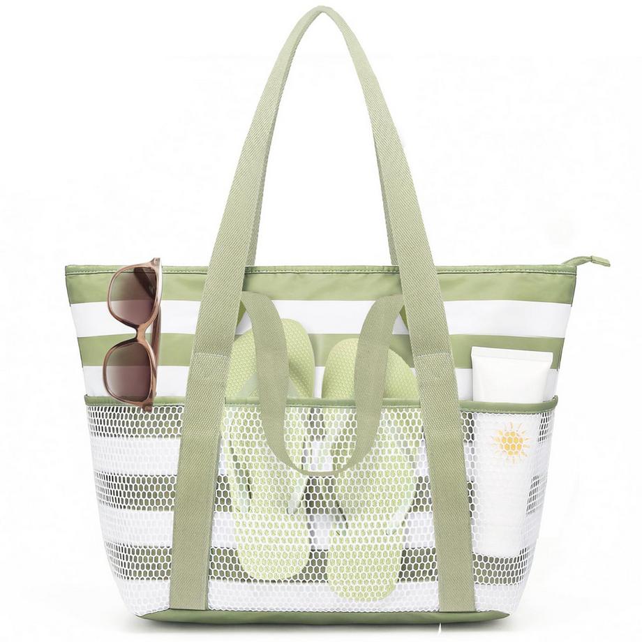 Strandtasche, wasserdichte faltbare Mesh-Schwimmtasche Strandtasche