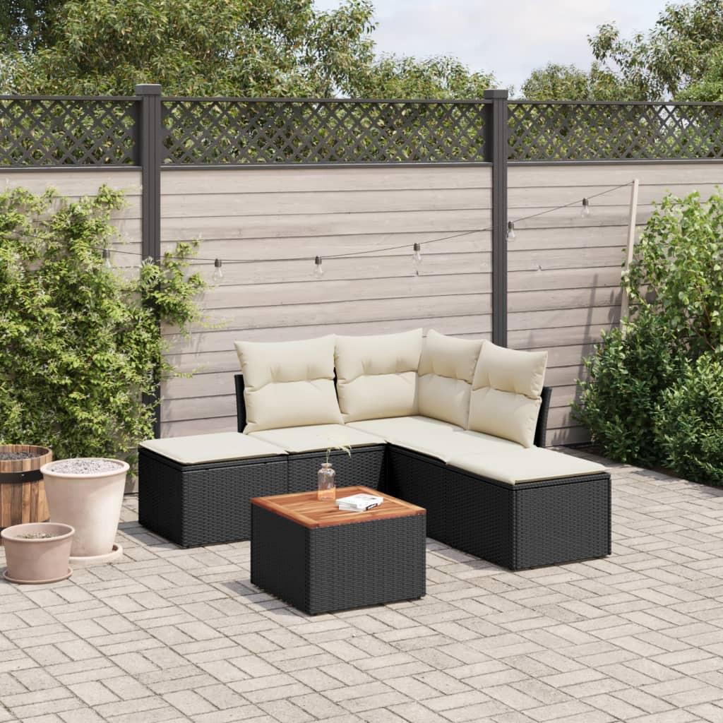 VidaXL set divano da giardino Polirattan  