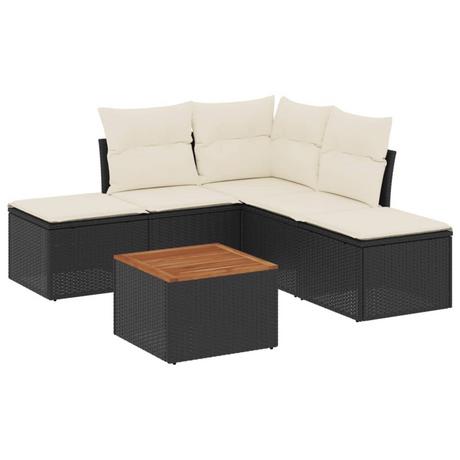 VidaXL set divano da giardino Polirattan  