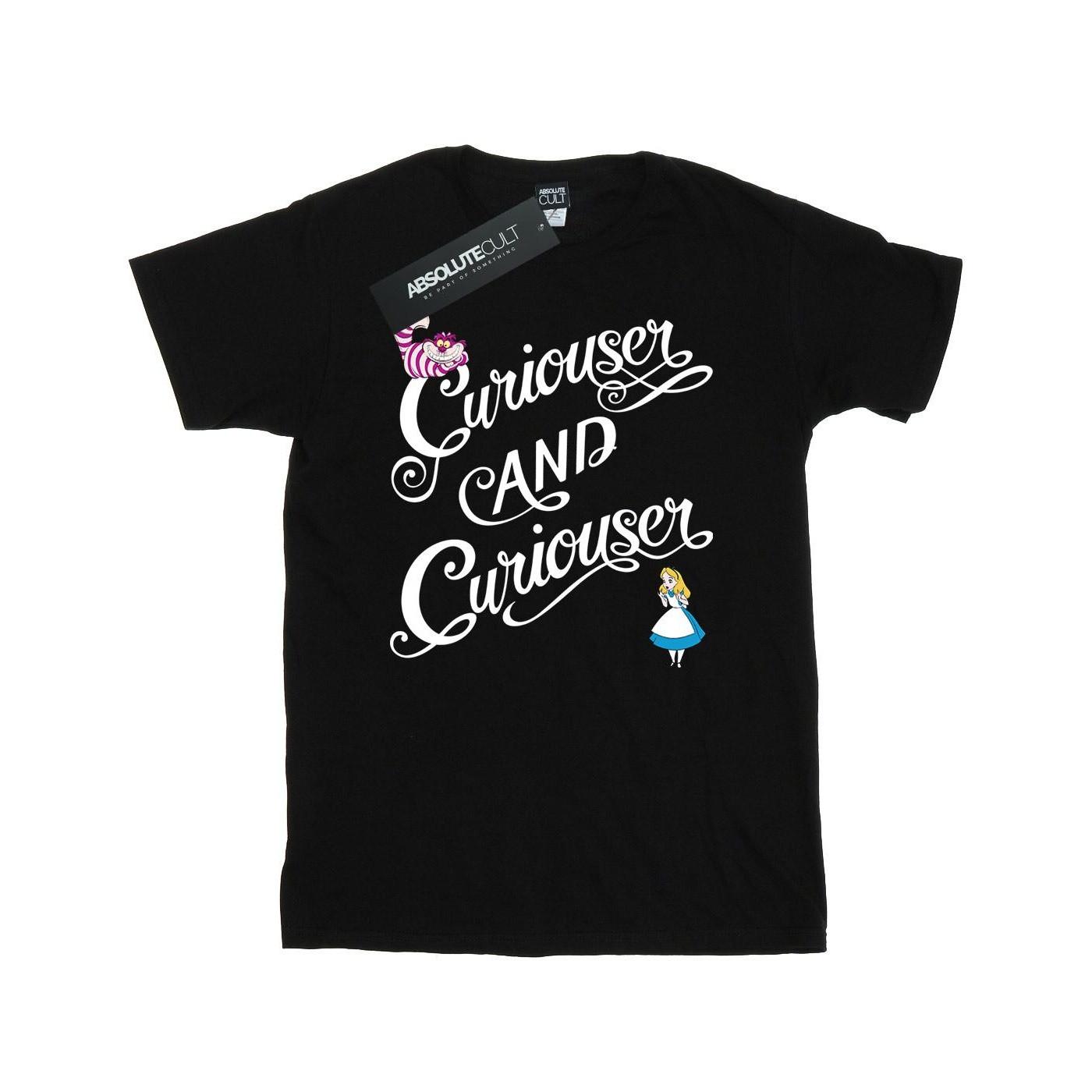 Image of Alice In Wonderland Curiouser Tshirt Herren Schwarz XL