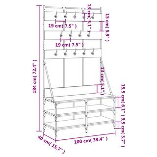 VidaXL Portant à vêtements bois d'ingénierie  