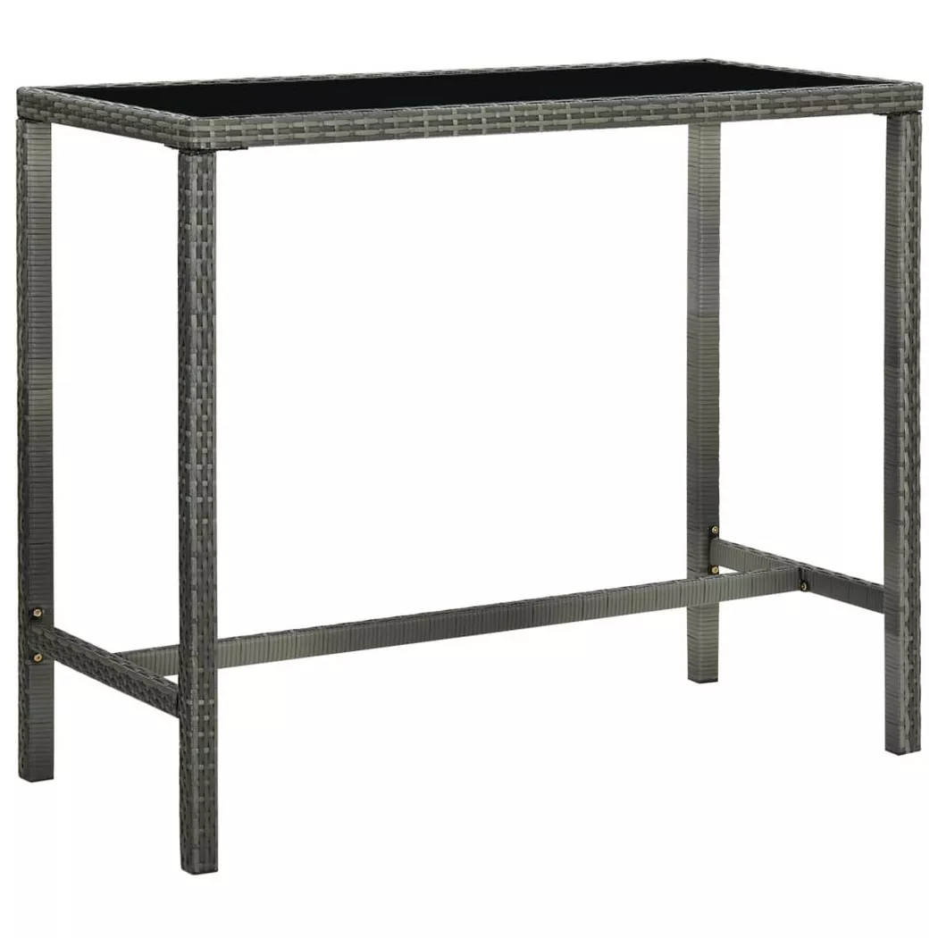 VidaXL - Bartisch poly-rattan, One Size, Grau