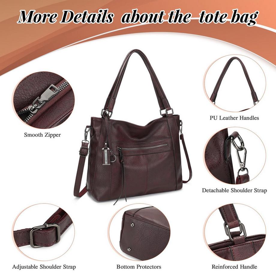 Only-bags.store Ensemble de 2 sacs à main avec sac bandoulière et portefeuille  