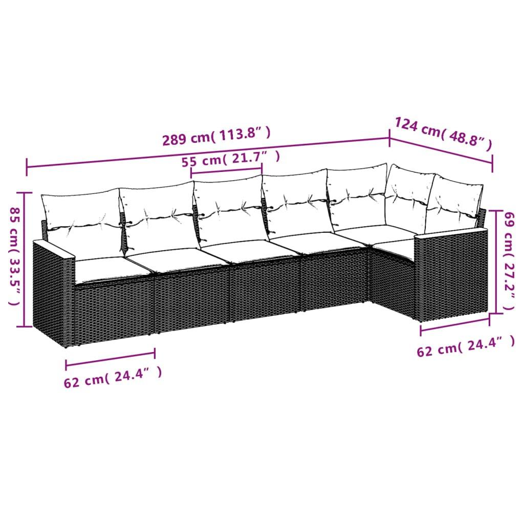 VidaXL Garten sofagarnitur poly-rattan  