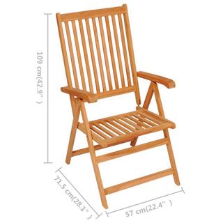 VidaXL sedia da giardino Teak riciclato  