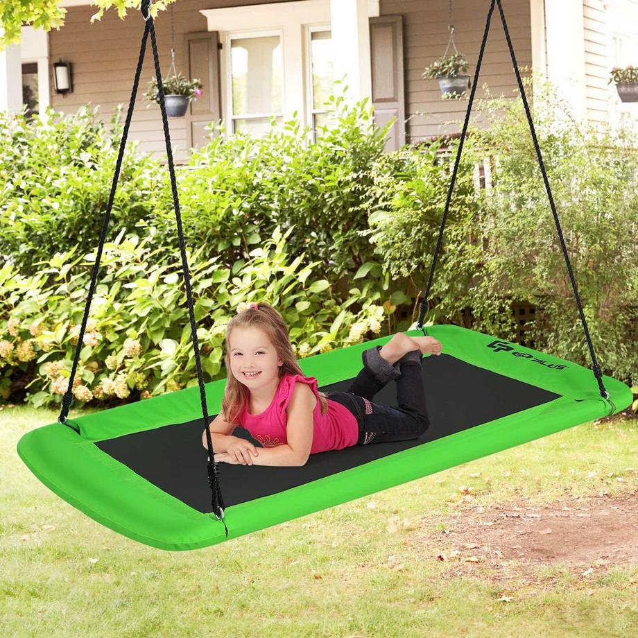Northix Baumschaukel Nestschaukel 100-180cm verstellbaren Seil Indoor & Outdoor-Baumschaukel Schaukel Grün  