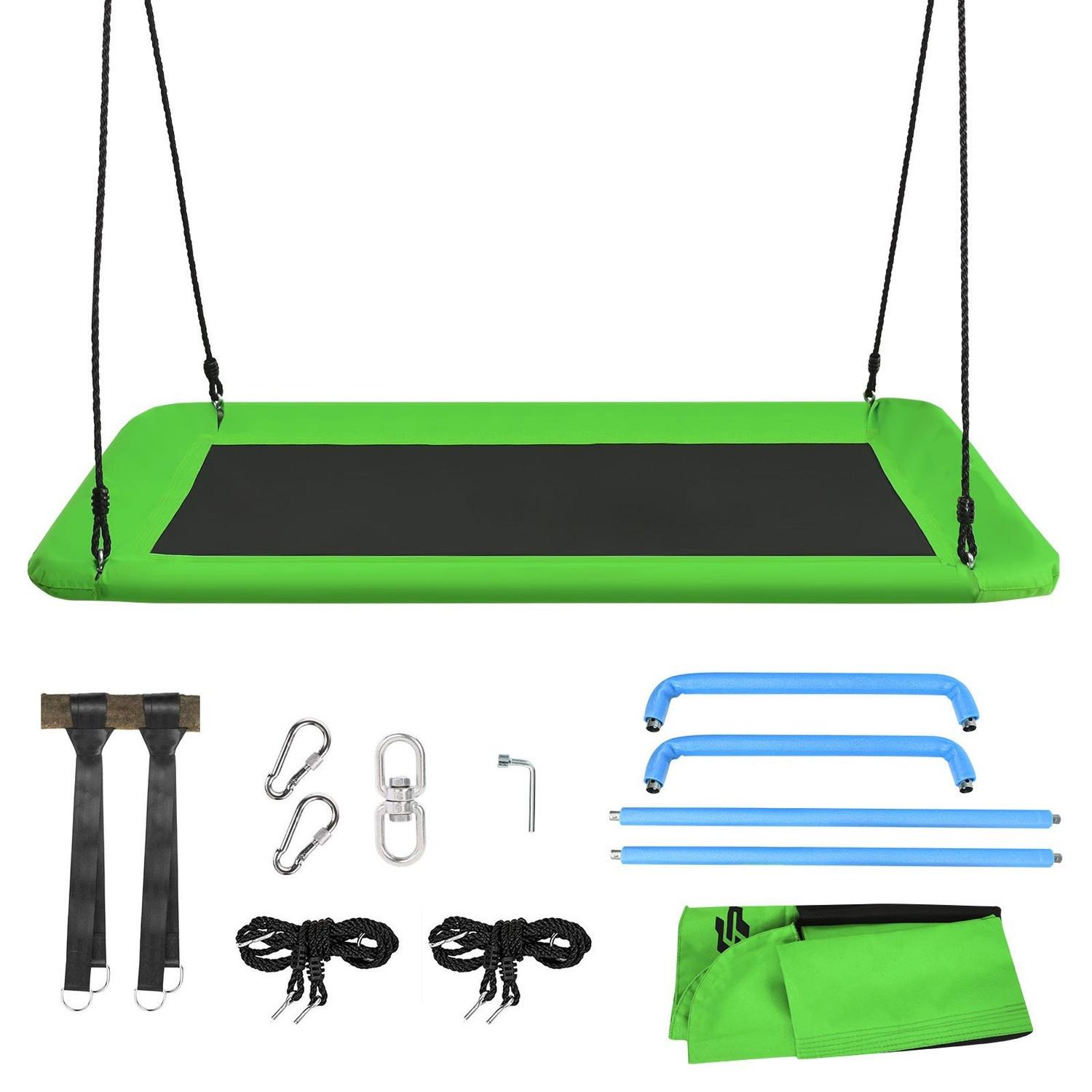 Northix Baumschaukel Nestschaukel 100-180cm verstellbaren Seil Indoor & Outdoor-Baumschaukel Schaukel Grün  