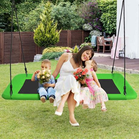 Northix Baumschaukel Nestschaukel 100-180cm verstellbaren Seil Indoor & Outdoor-Baumschaukel Schaukel Grün  