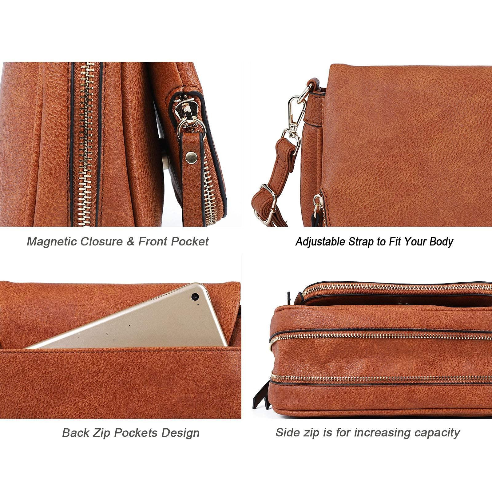 Only-bags.store Kleine Crossbody-Tasche , PU-Leder, über die Schulter, Crossbody-Handtaschen mit mehreren Taschen Kleine Crossbody-Tasche , PU-Leder, über die Schulter, Crossbody-Handtaschen mit mehreren Taschen 