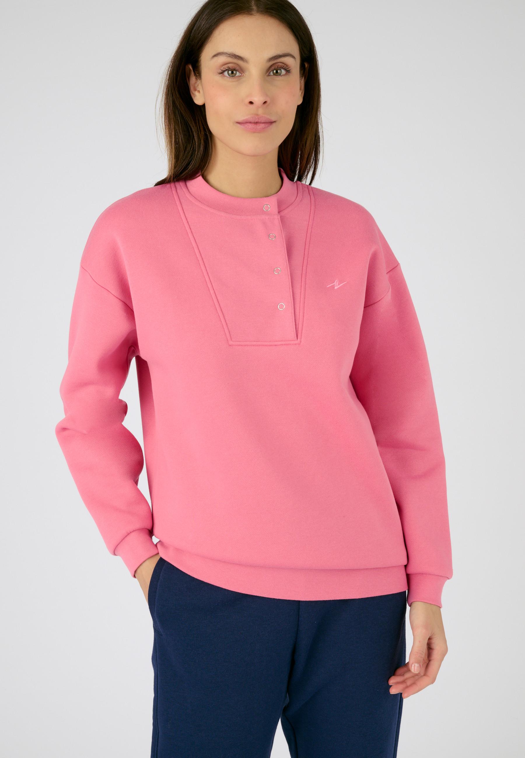 Image of Sweatshirt Mit Gerippten Abschlüssen Thermolactyl Damen Rosa 46/48