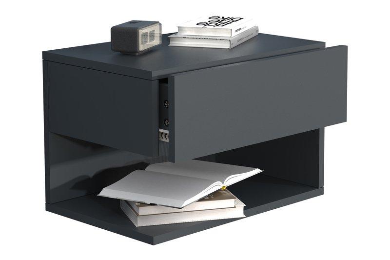 VCM Nachtschrank | Wandschublade | Wandboard | Nachttisch | Maße ca. H. 30 x B. 45 x T. 32 cm - Usal XL 45 cm  