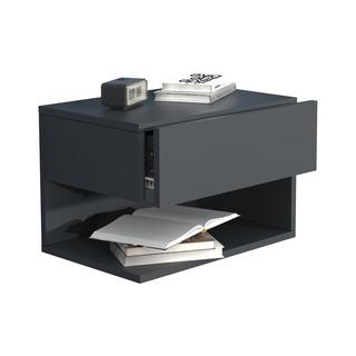 VCM Nachtschrank | Wandschublade | Wandboard | Nachttisch | Maße ca. H. 30 x B. 45 x T. 32 cm - Usal XL 45 cm  