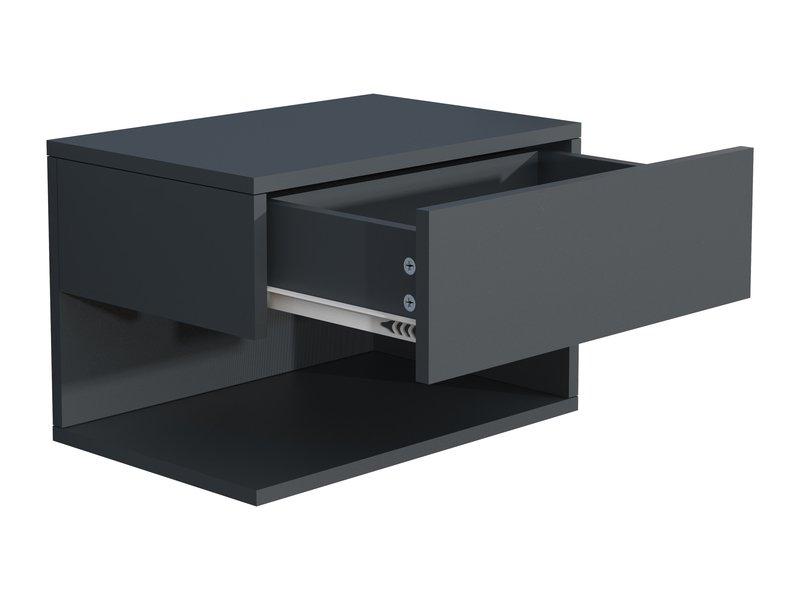 VCM Nachtschrank | Wandschublade | Wandboard | Nachttisch | Maße ca. H. 30 x B. 45 x T. 32 cm - Usal XL 45 cm  