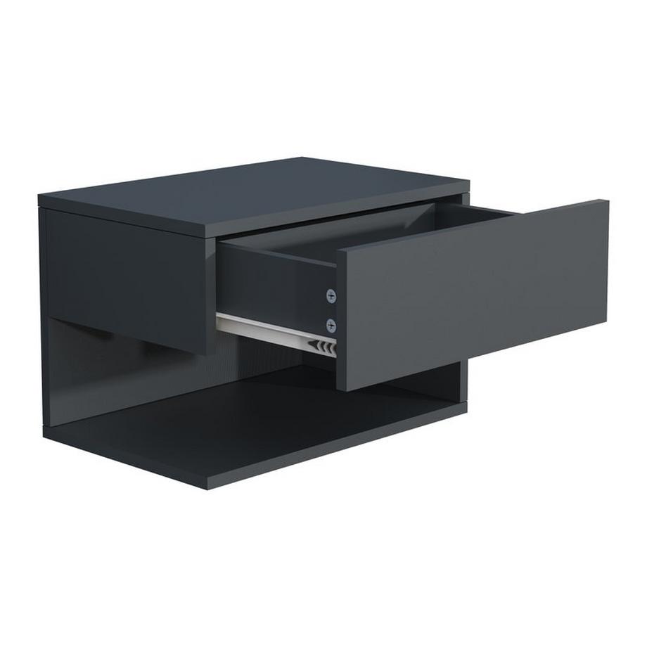 VCM Nachtschrank | Wandschublade | Wandboard | Nachttisch | Maße ca. H. 30 x B. 45 x T. 32 cm - Usal XL 45 cm  