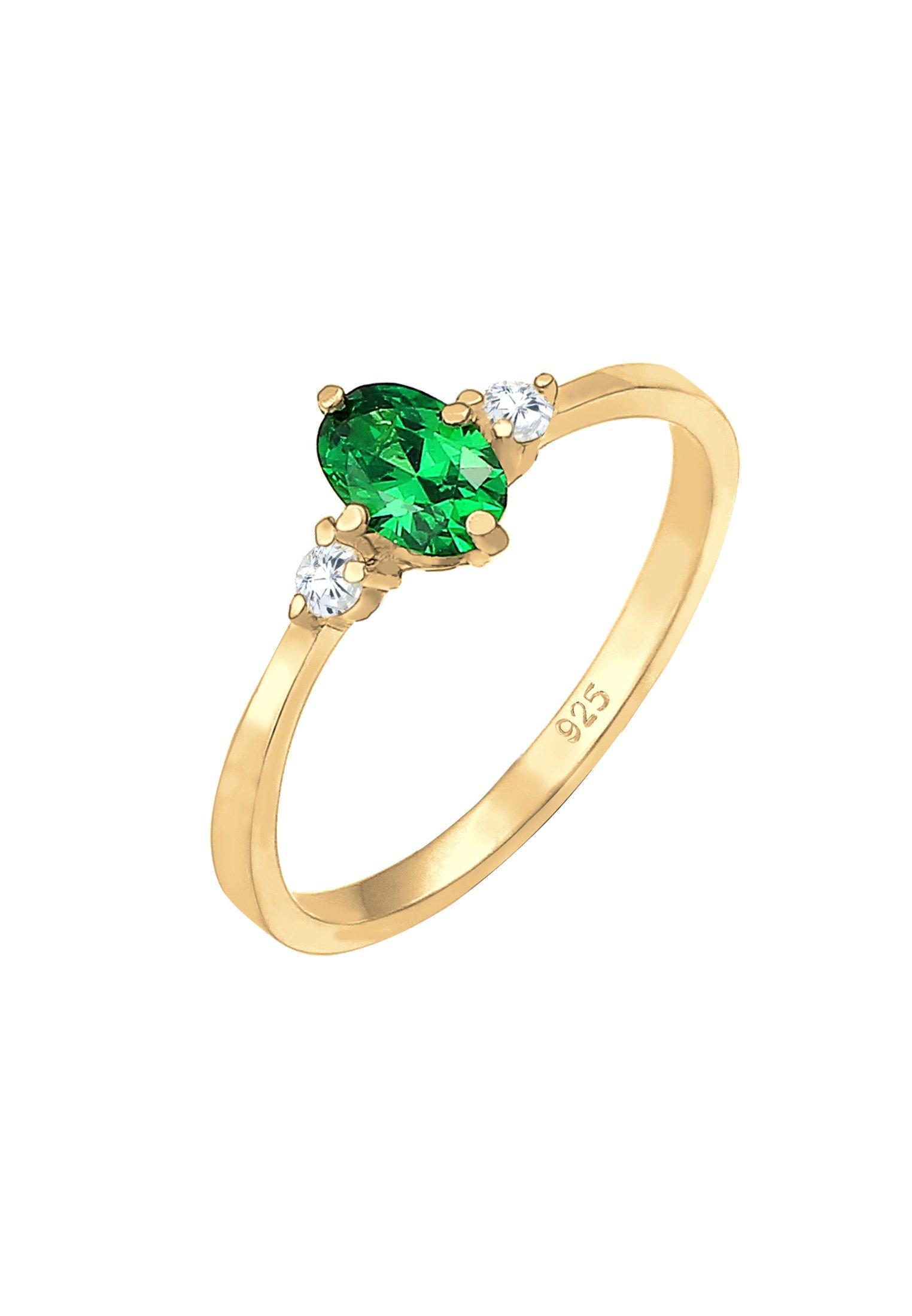Image of Ring Zirkonia Kristalle Damen Gold 52mm