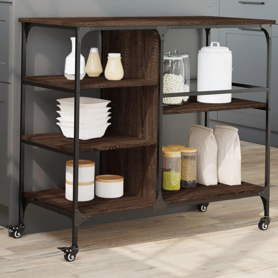 VidaXL Küchenwagen holzwerkstoff  