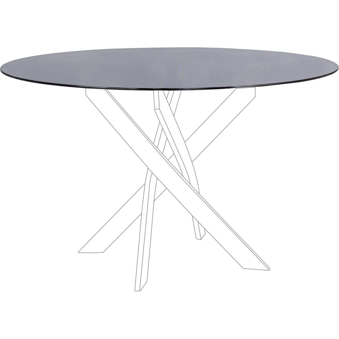 Image of Tischplatte George Rauchglas rund 120 Tischplatte George Rauchglas rund 120