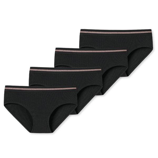Image of 4er Pack Teens Girls Long Life Cotton - Panties Mädchen Schwarz 140