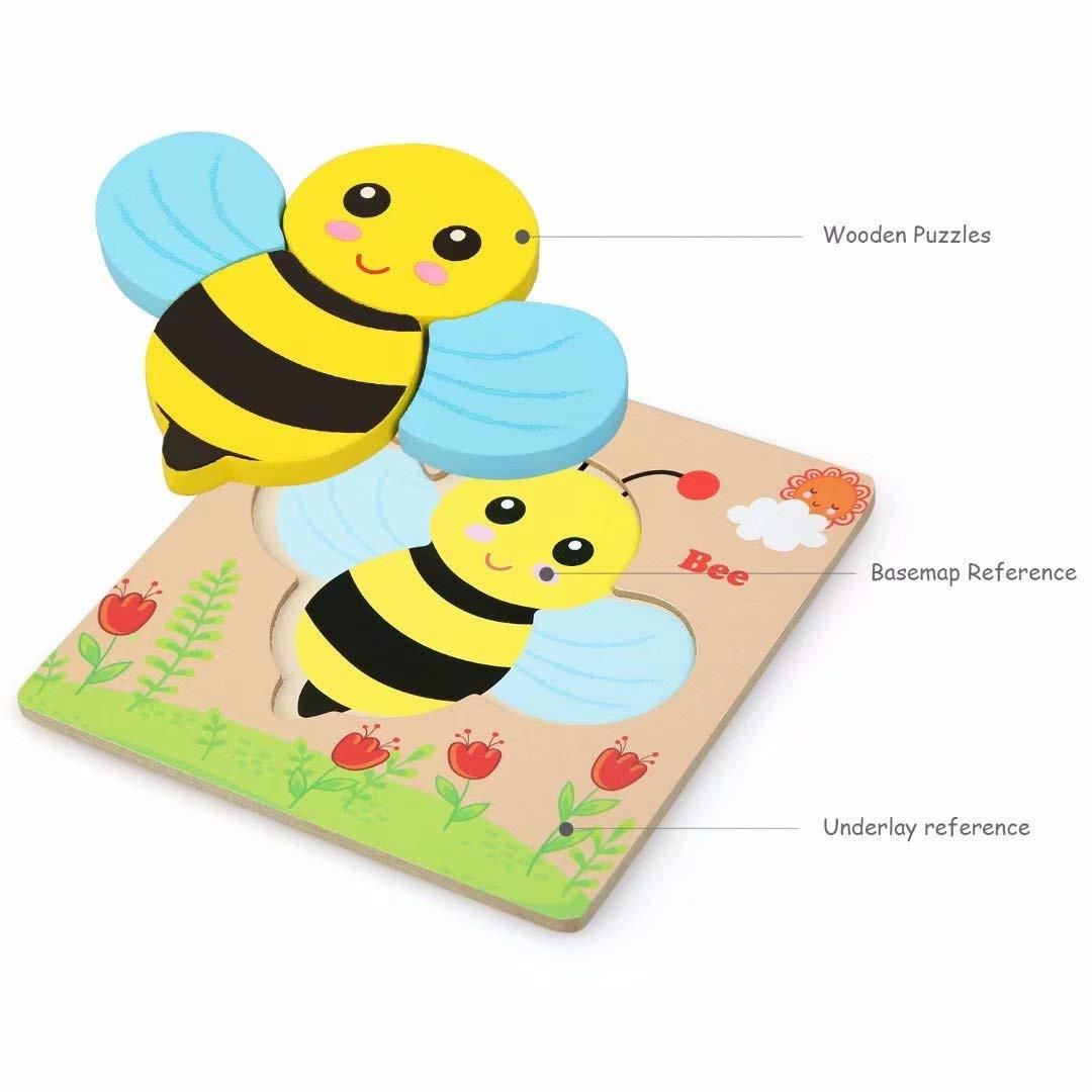 Activity-board  Puzzle en bois, jouet en bois, puzzle animal en bois 4 pièces 