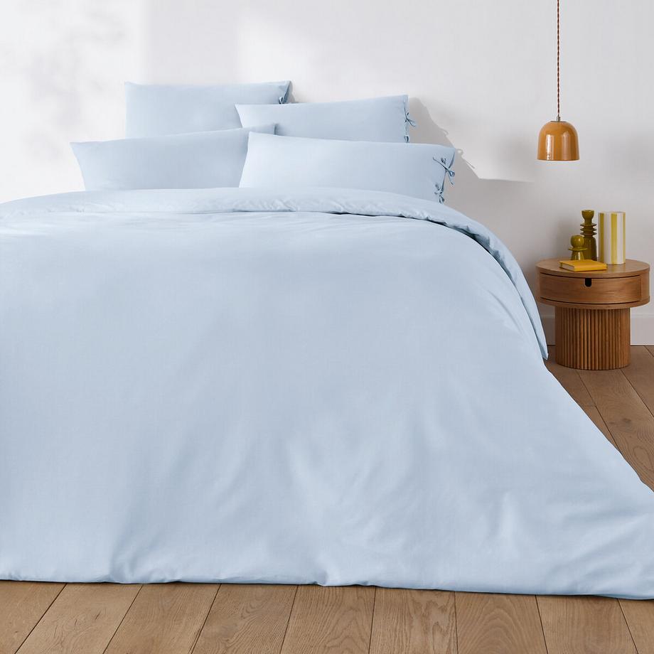 La Redoute Intérieurs Taie d'oreiller unie à nouettes en coton  