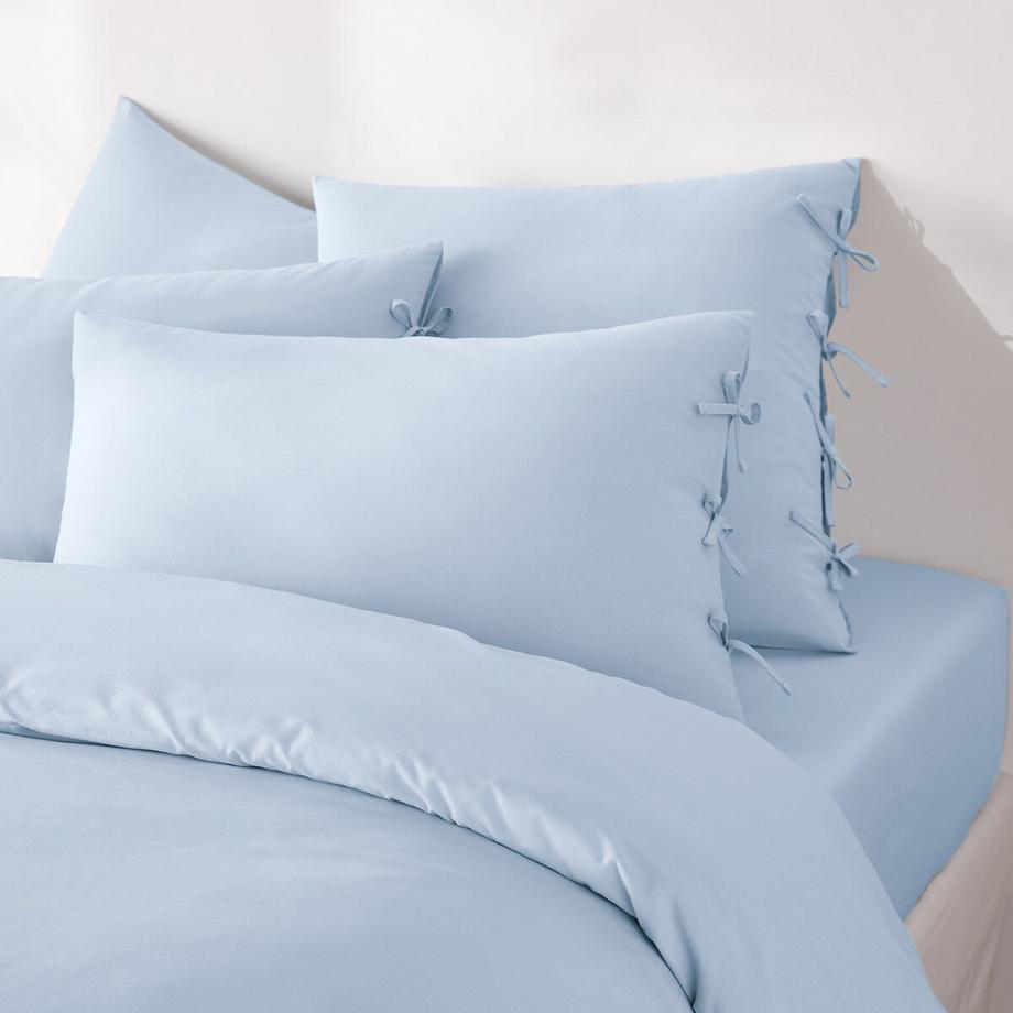La Redoute Intérieurs Taie d'oreiller unie à nouettes en coton  