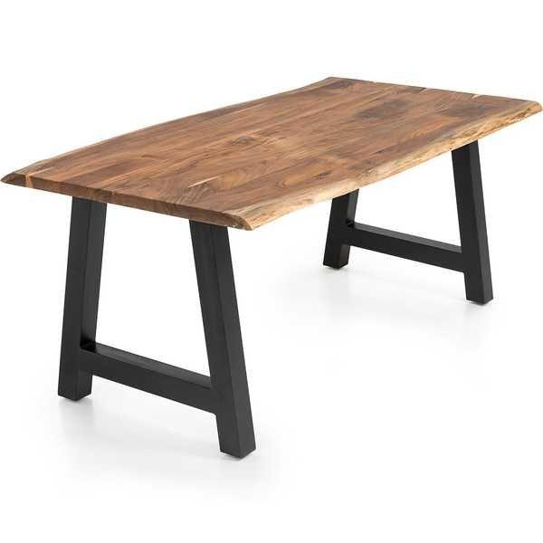 Image of Esstisch Akazie natur A-Fuss 200x100 Esstisch Akazie natur A-Fuss 200x100