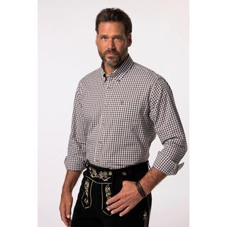 JP1880  Chemise à carreaux de tenue bavaroise traditionnelle - manches longues et col boutonné, coupe Modern Fit - jusqu'au 8 XL 