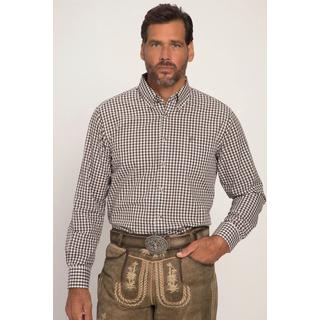 JP1880  Chemise à carreaux de tenue bavaroise traditionnelle - manches longues et col boutonné, coupe Modern Fit - jusqu'au 8 XL 