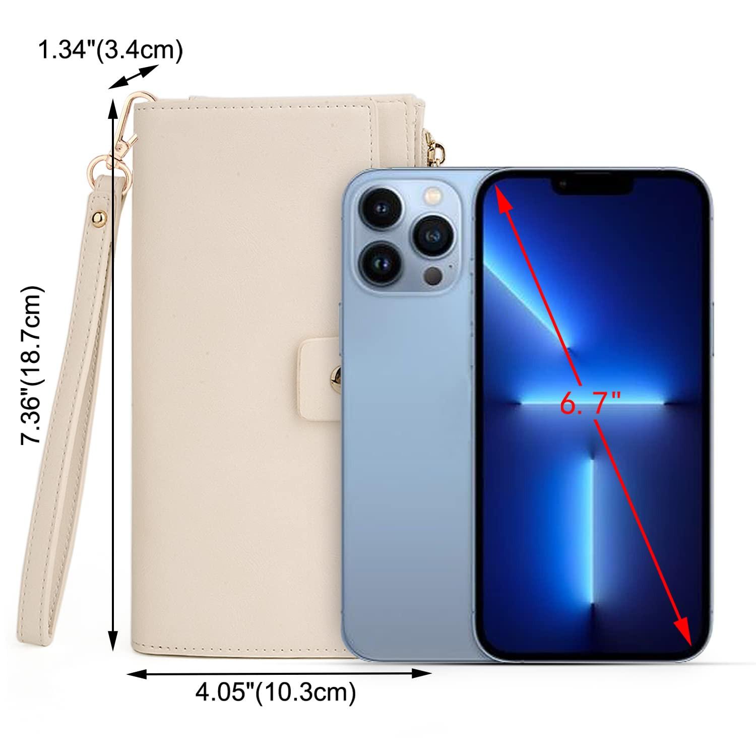 Only-bags.store Blocco RFID Grande Capacità Portafoglio Clutch in Pelle Vegana  