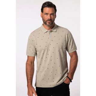 JP1880  Maglia polo di piqué con mezze maniche e stampa minimalista, fino alla tg. 8XL 