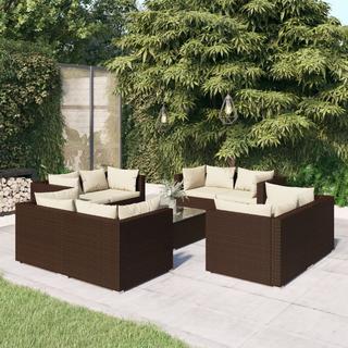 VidaXL Garten-lounge-set poly-rattan  