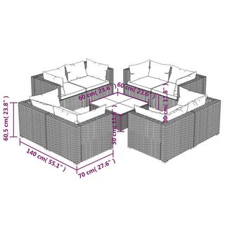 VidaXL Garten-lounge-set poly-rattan  