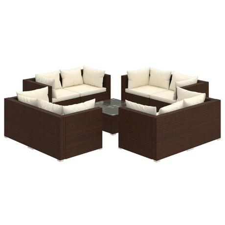 VidaXL Garten-lounge-set poly-rattan  