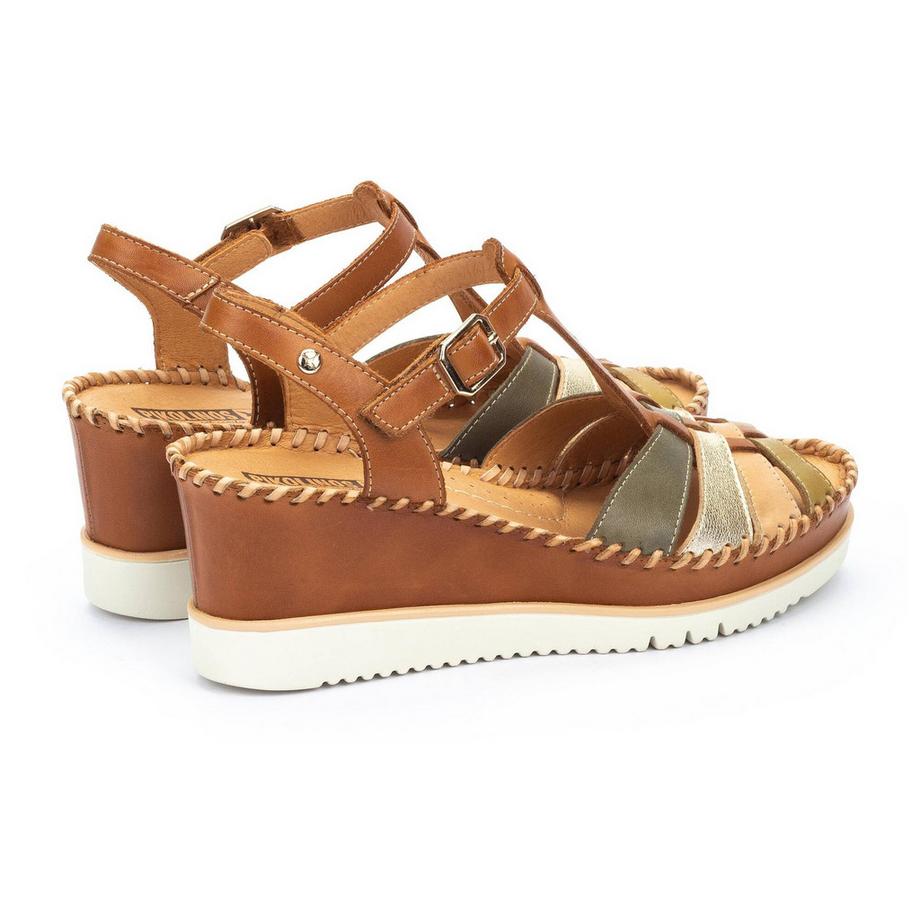 Pikolinos Aguadulce Leder Keilsandalen  