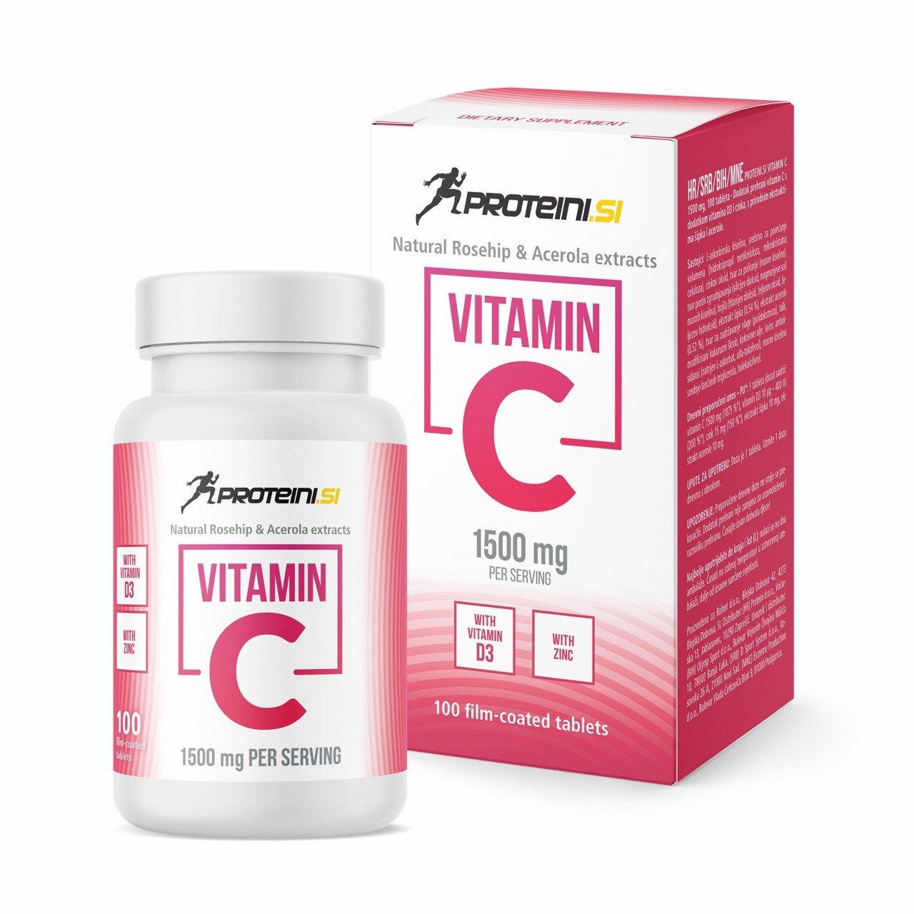 Image of Vitamin C (1500mg) Vitamin D3 Zinc 100 Tabletten Unisex 100 Pezzo