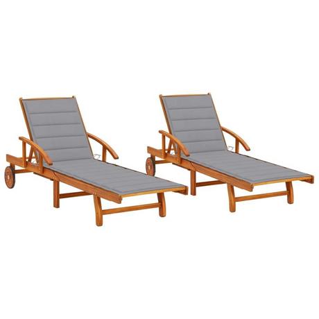 VidaXL Chaise longue bois d'acacia  