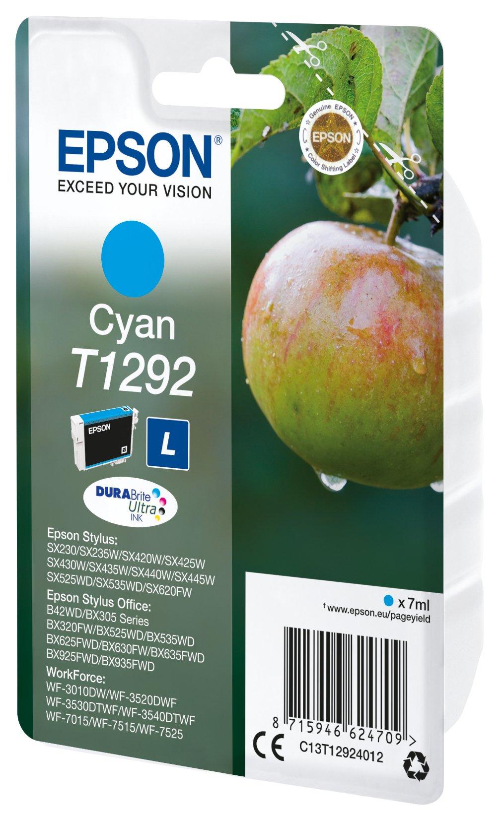 EPSON  EPSON Tintenpatrone cyan T129240 Stylus SX420W 7.0ml 