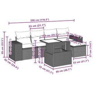 VidaXL Garten sofagarnitur poly-rattan  