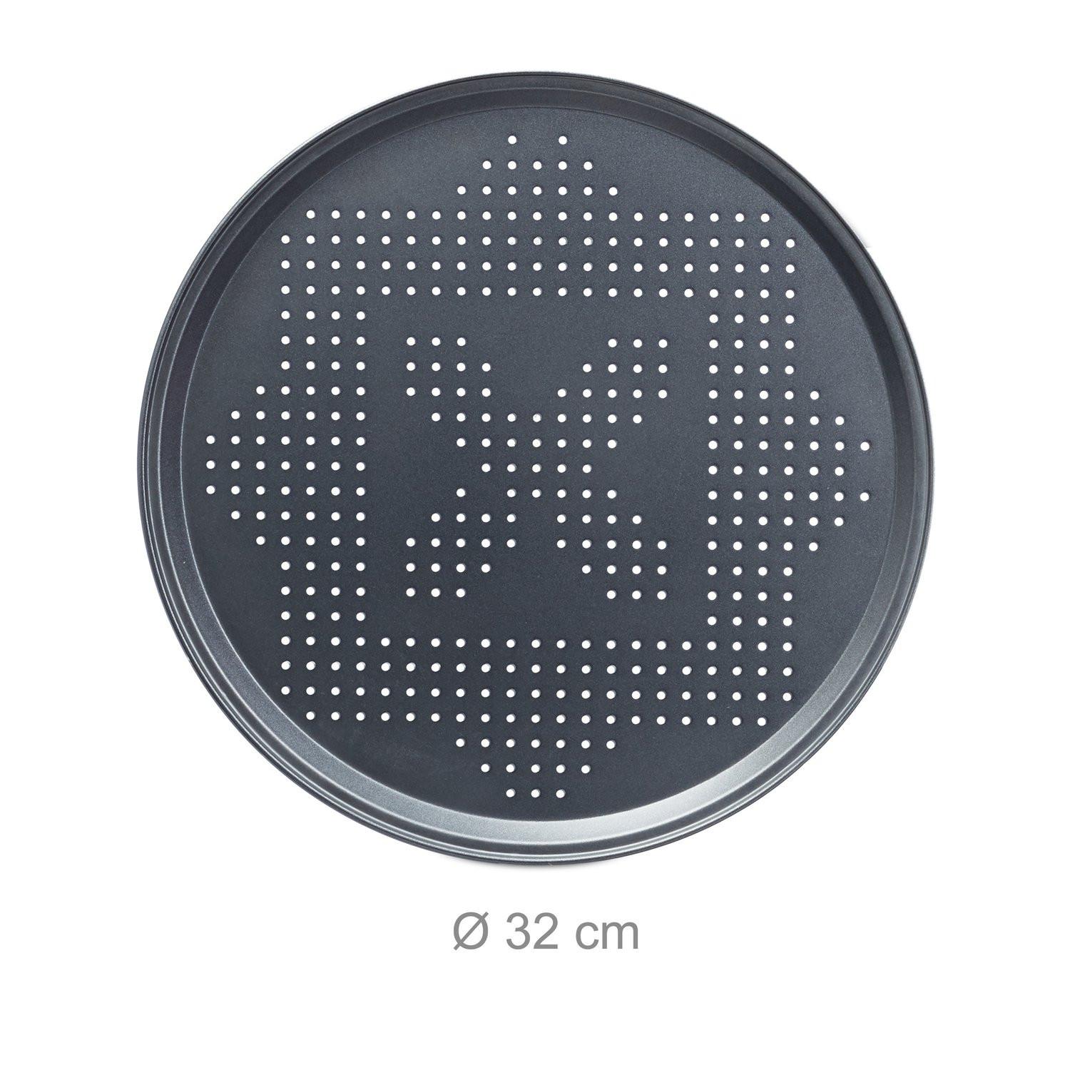 B2X Ensemble d'assiettes à pizza perforées  