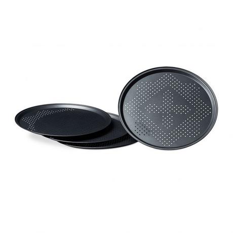 B2X Ensemble d'assiettes à pizza perforées  