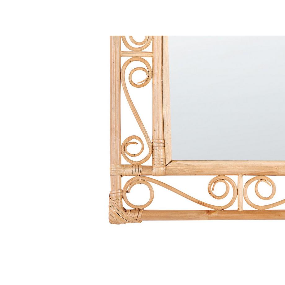 Beliani Wandspiegel aus Rattan Boho AMANU  