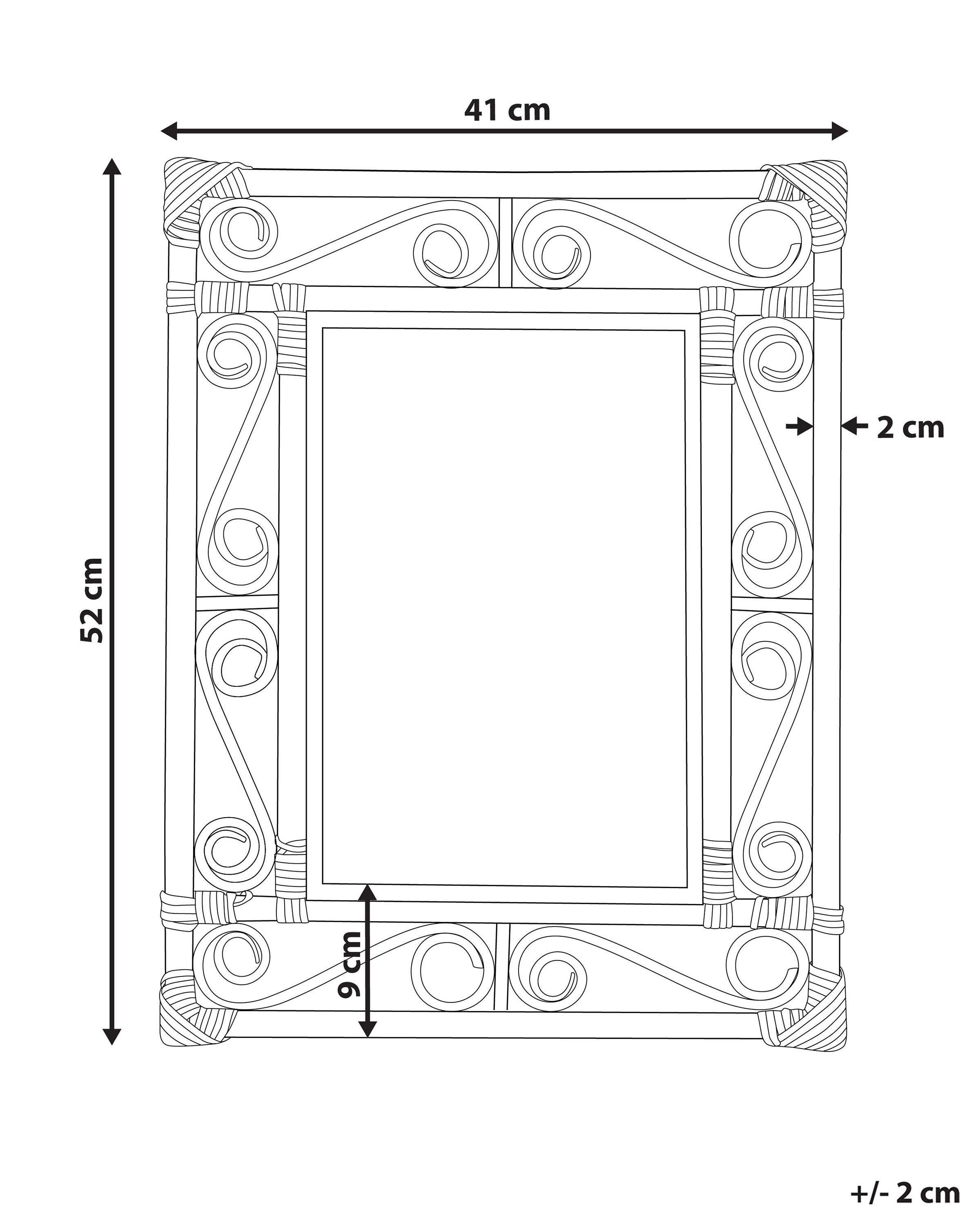 Beliani Miroir en Rotin Boho AMANU  