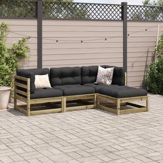 VidaXL set divano da giardino Legno  